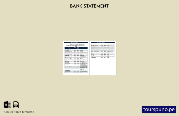 listo para imprimir plantilla de páginas de Word de extracto bancario de JPMorga